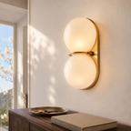 Mirea Double Globe Glass Wall Sconce