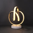 TwistedGlow LED Table Lamp – Contemporary Sculptural Design with Elegant Lighting