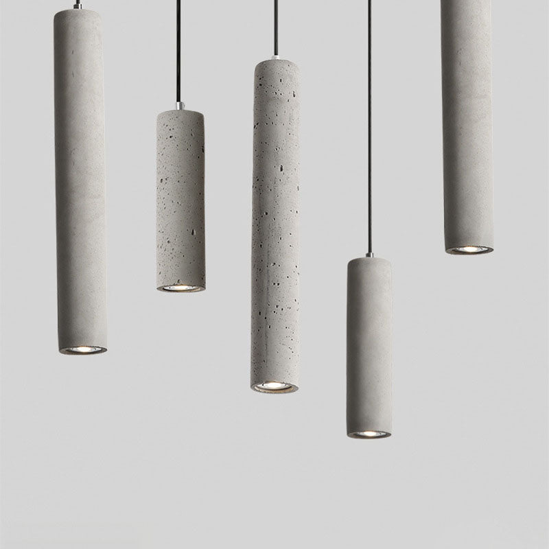 Cylindrical Cement Pendant Light