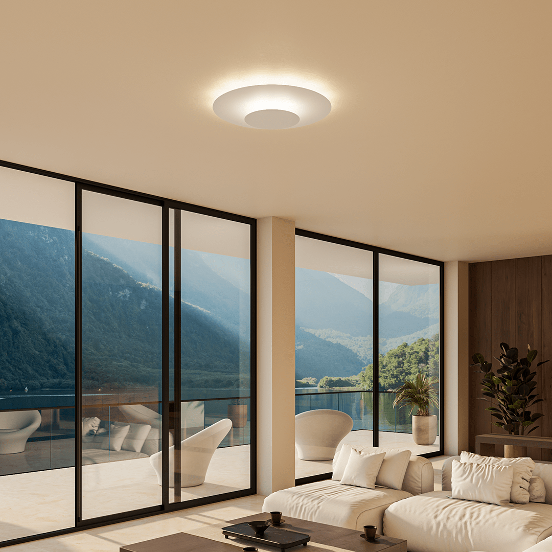 Tulio White LED Ceiling Light – Modern Design with Soft Indirect Illumination