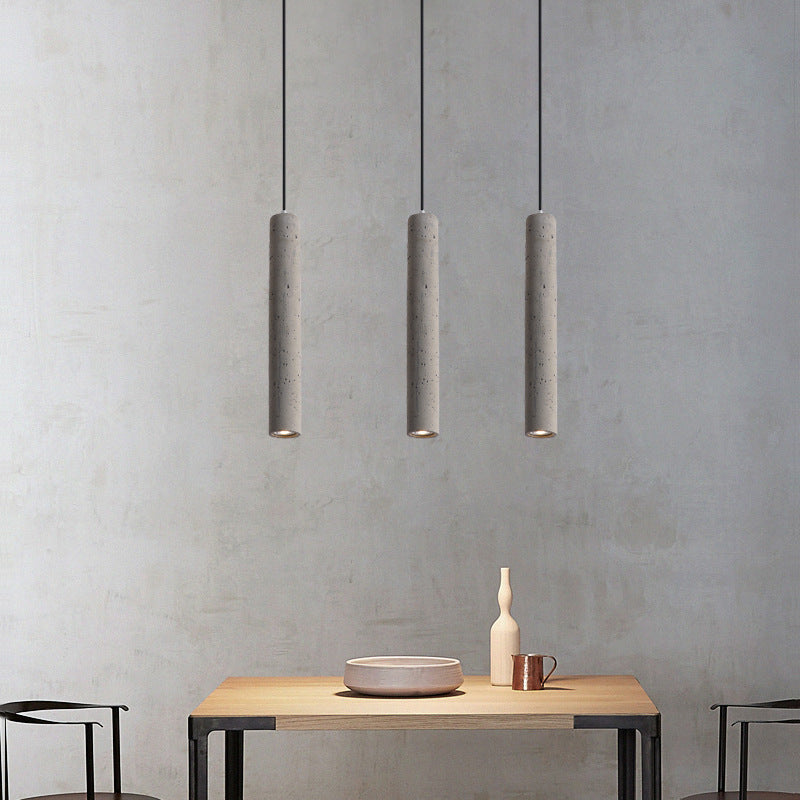 Cylindrical Cement Pendant Light