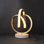 TwistedGlow LED Table Lamp – Contemporary Sculptural Design with Elegant Lighting