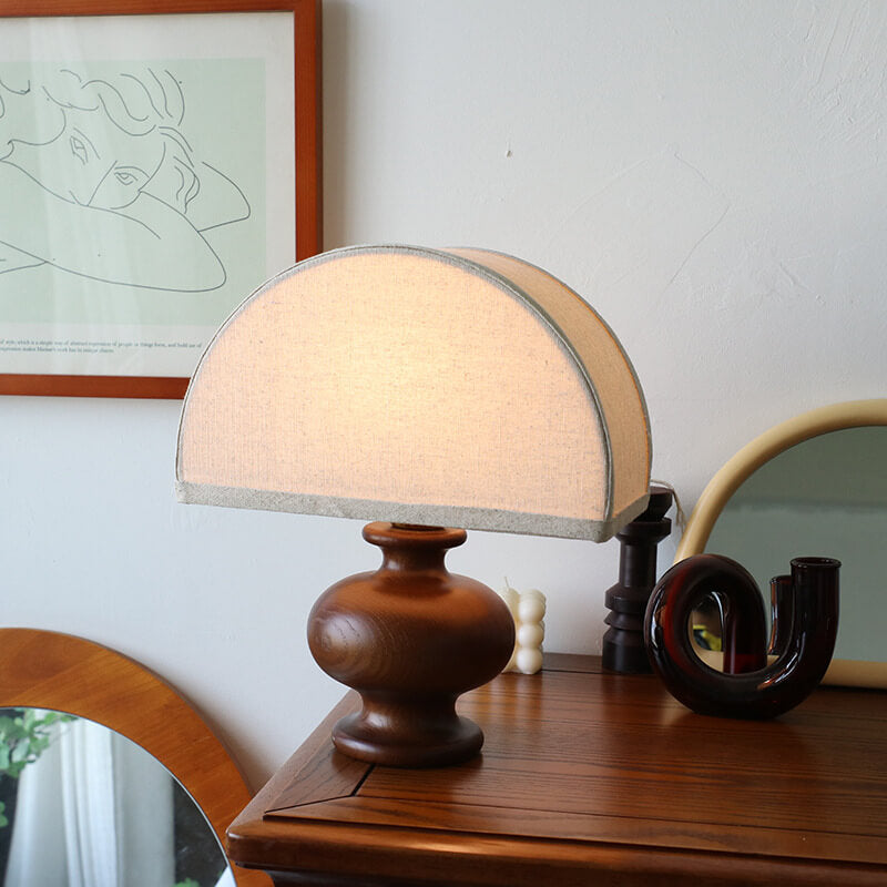 Japanese Wabi-Sabi Wood Table Lamp