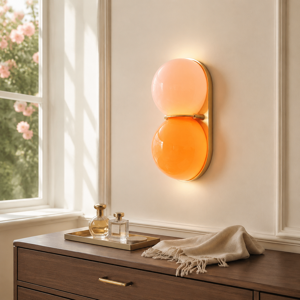 Mirea Double Globe Glass Wall Sconce