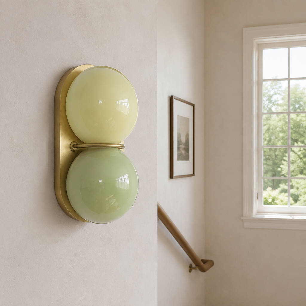 Mirea Double Globe Glass Wall Sconce
