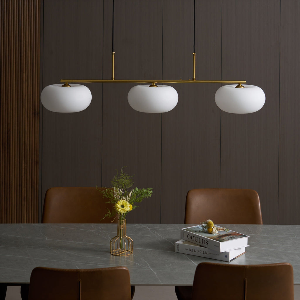 Sculptural Triple Pendant Light