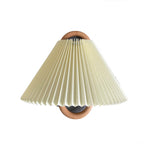 Wood Pleated Semi-Circle Wall Sconce