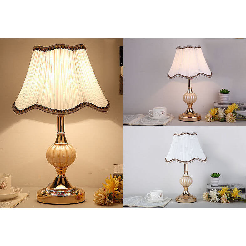 Nordic Floral Glass Table Lamp