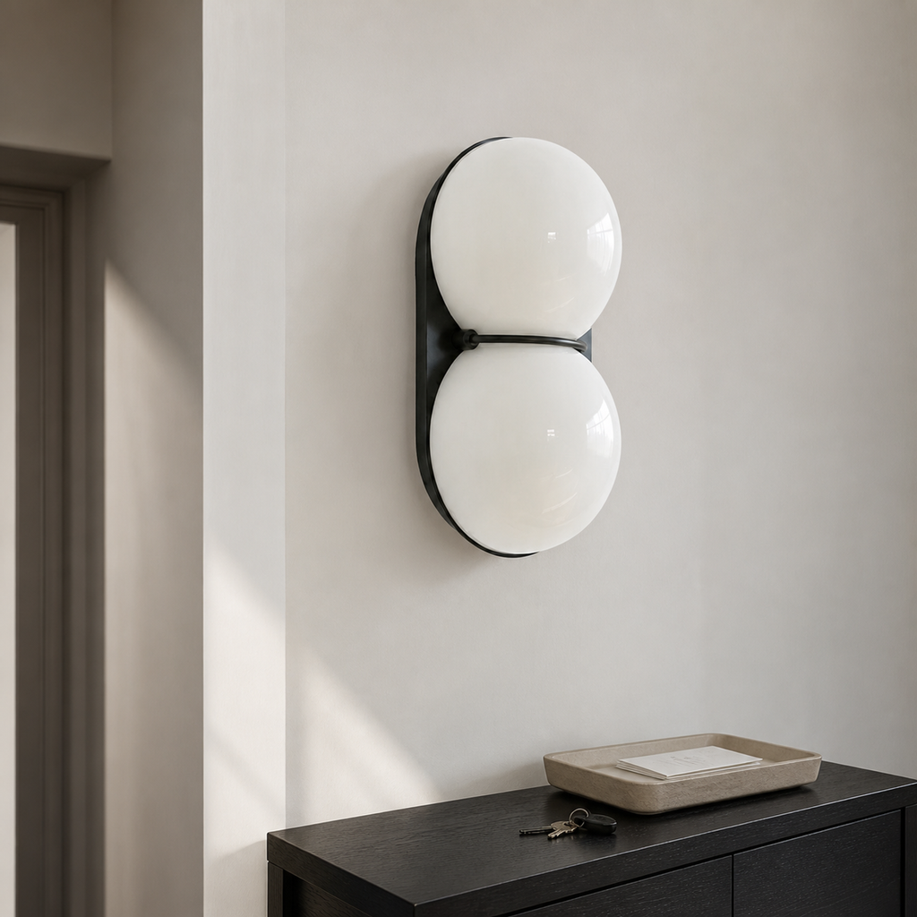 Mirea Double Globe Glass Wall Sconce