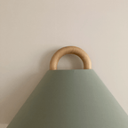 Wood Pleated Semi-Circle Wall Sconce