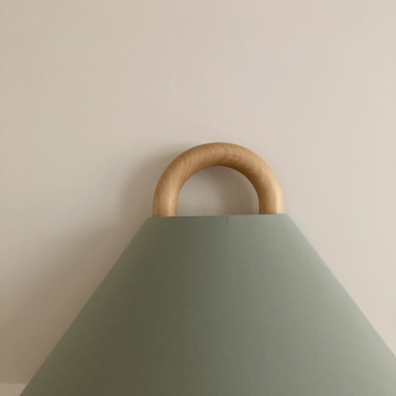 Wood Pleated Semi-Circle Wall Sconce