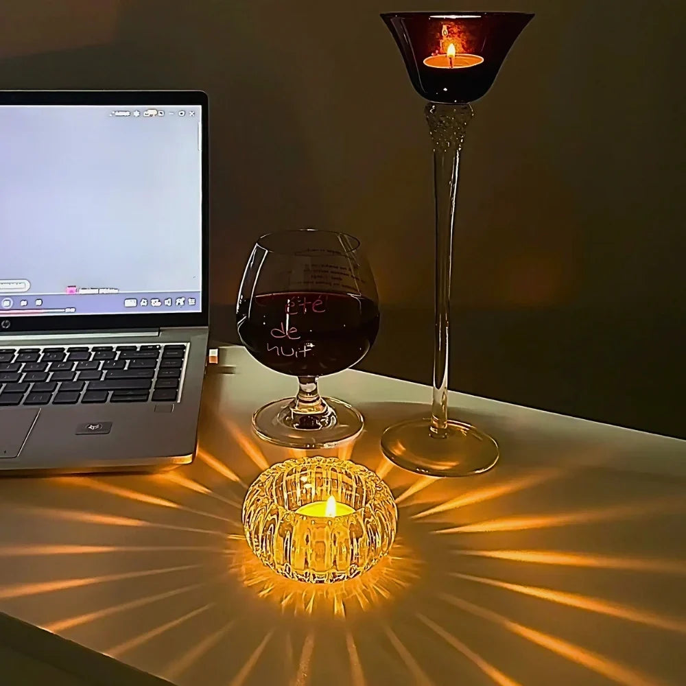 Ripple Glass Candle Holder