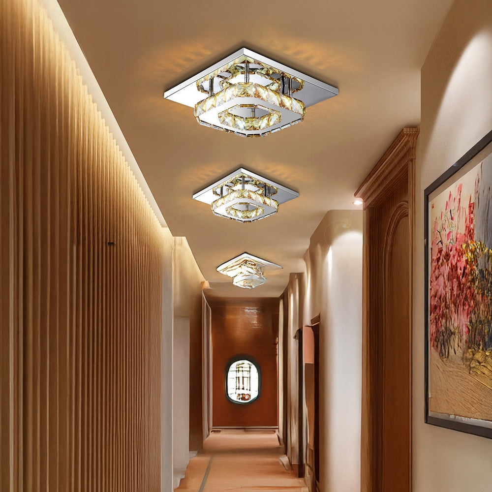 Crystal Flush Ceiling Light