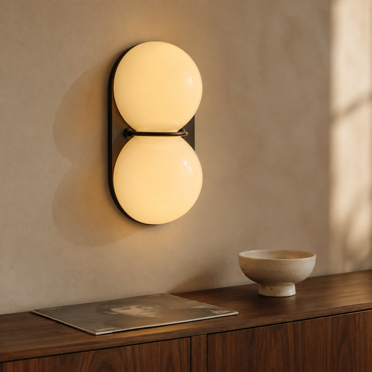Mirea Double Globe Glass Wall Sconce