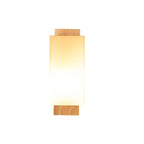 Wood & Glass Column Wall Sconce