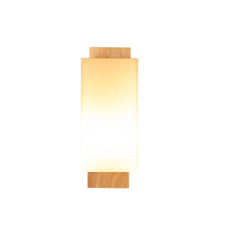 Wood & Glass Column Wall Sconce