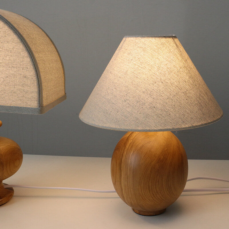 Japanese Wabi-Sabi Wood Table Lamp
