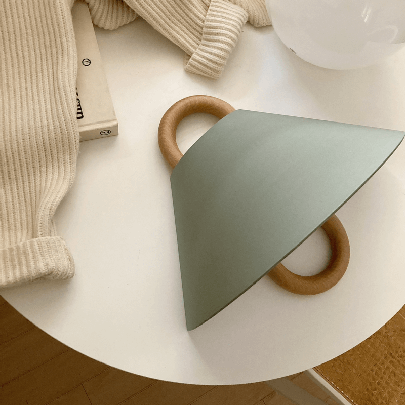 Wood Pleated Semi-Circle Wall Sconce