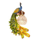 Peacock Crystal Ball Wall Sconce