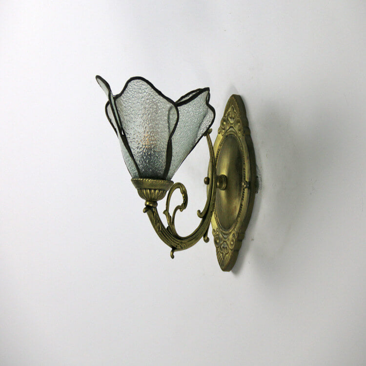 Tiffany Petal Stained Glass Wall Sconce