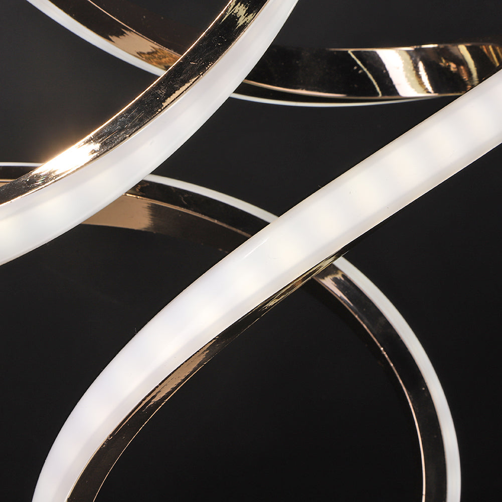 TwistedGlow LED Table Lamp – Contemporary Sculptural Design with Elegant Lighting
