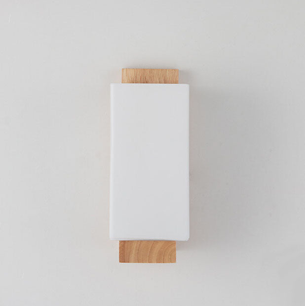 Wood & Glass Column Wall Sconce