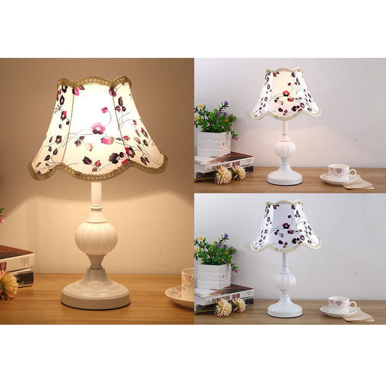 Nordic Floral Glass Table Lamp