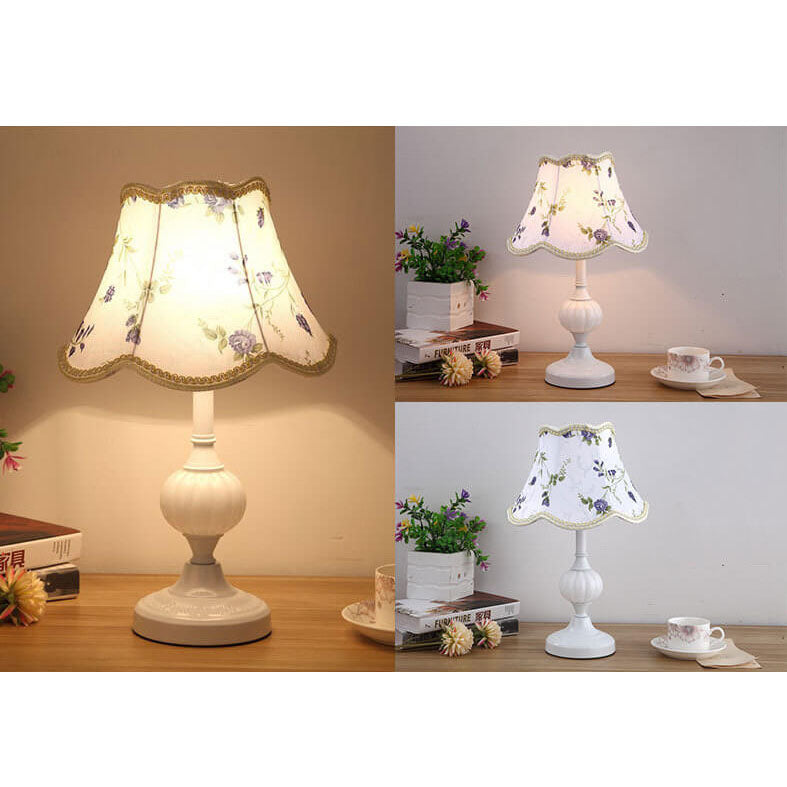 Nordic Floral Glass Table Lamp