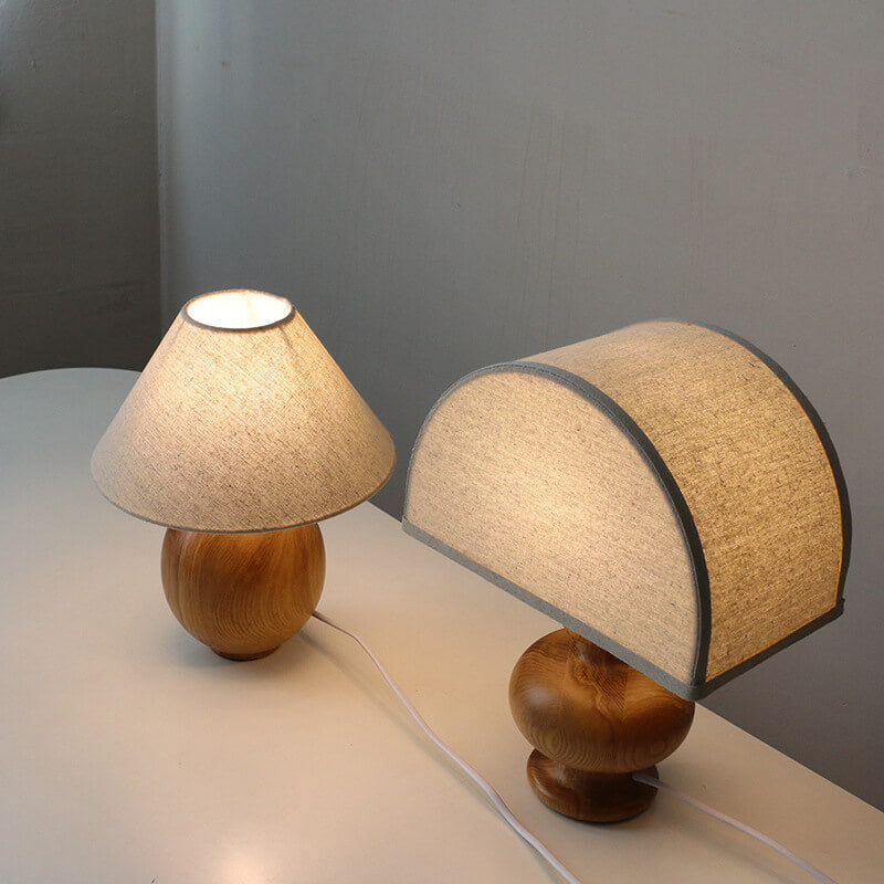 Japanese Wabi-Sabi Wood Table Lamp