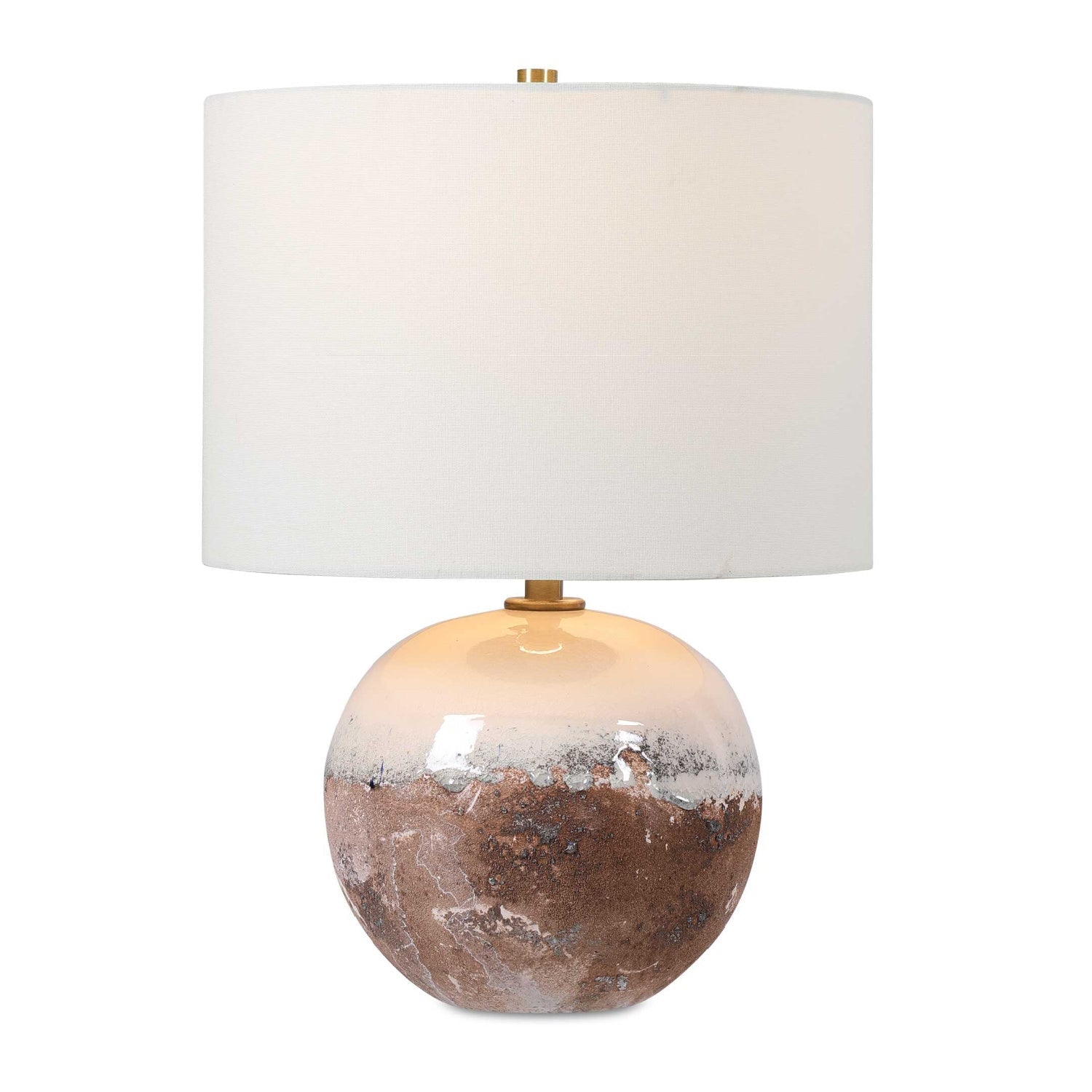 Earth-Toned Ceramic Accent Lamp