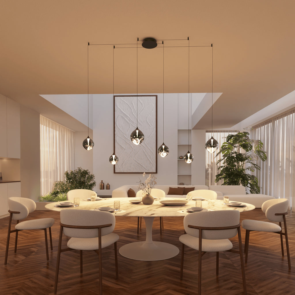 Somos Adjustable LED Pendant Light – Modern Metal Design with Height Adjustment