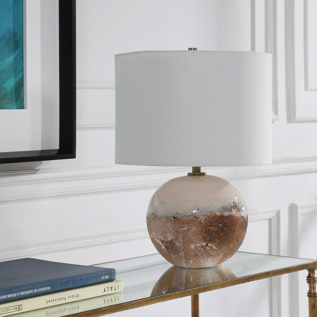 Earth-Toned Ceramic Accent Lamp
