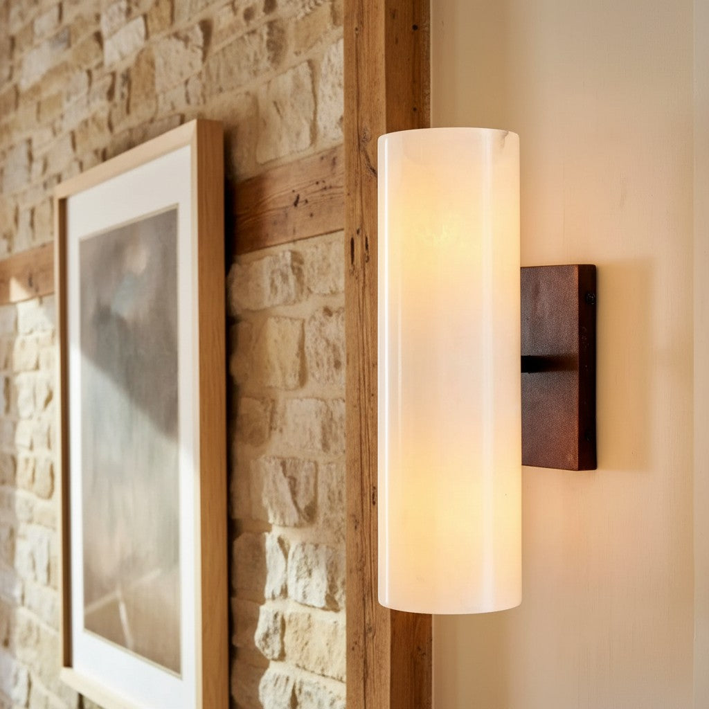 Doran Alabaster Tube Wall Sconce