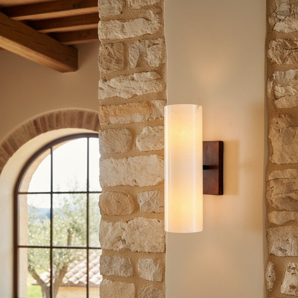 Doran Alabaster Tube Wall Sconce