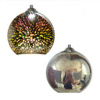 3D Fireworks Glass Dome Pendant Light