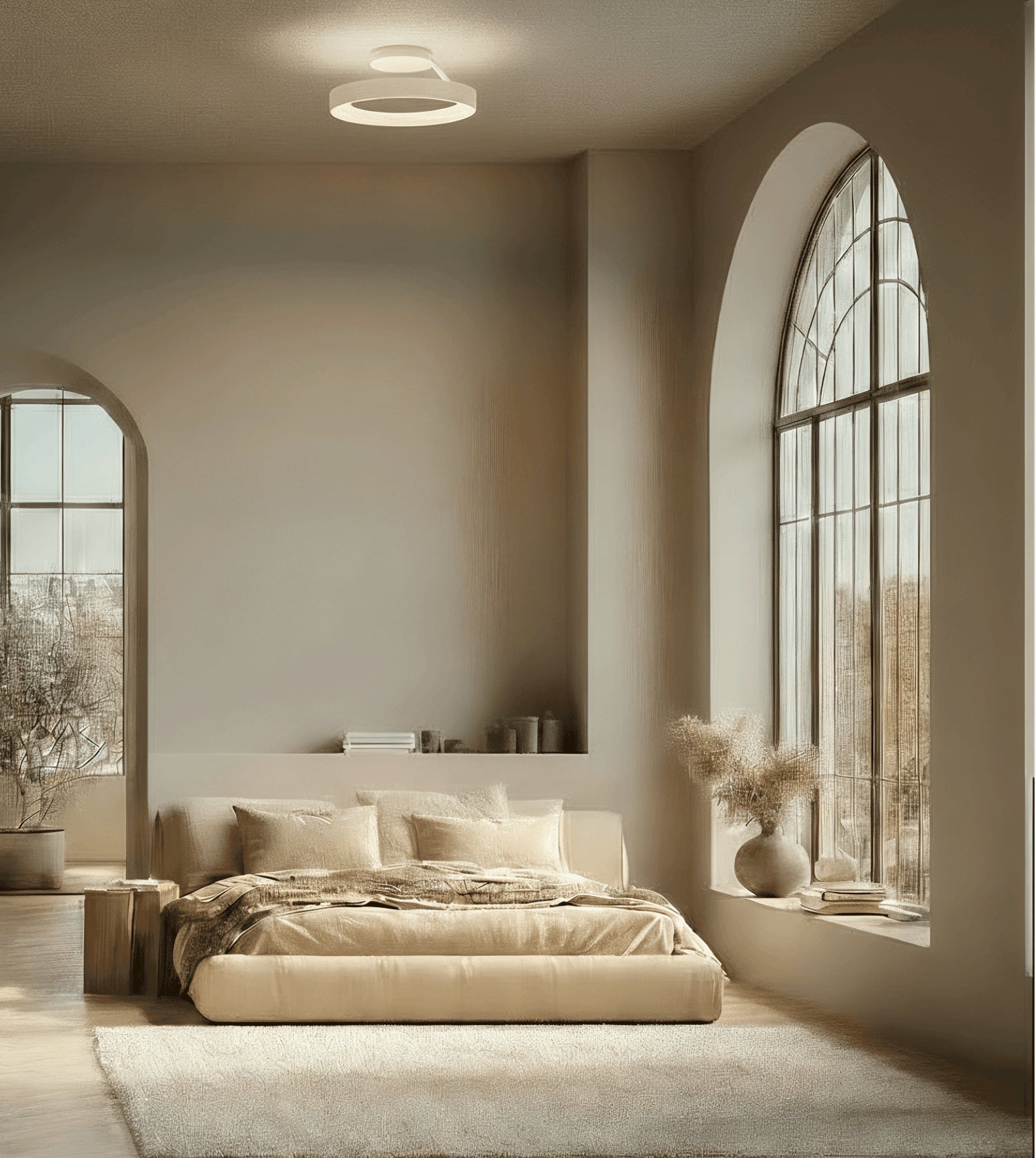Solei Dimmable LED Ceiling Light – Elegant Aluminium Design with Adjustable Brightness