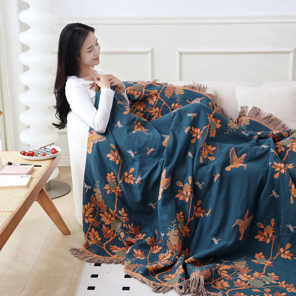 Ornate Decorative Cotton Blanket