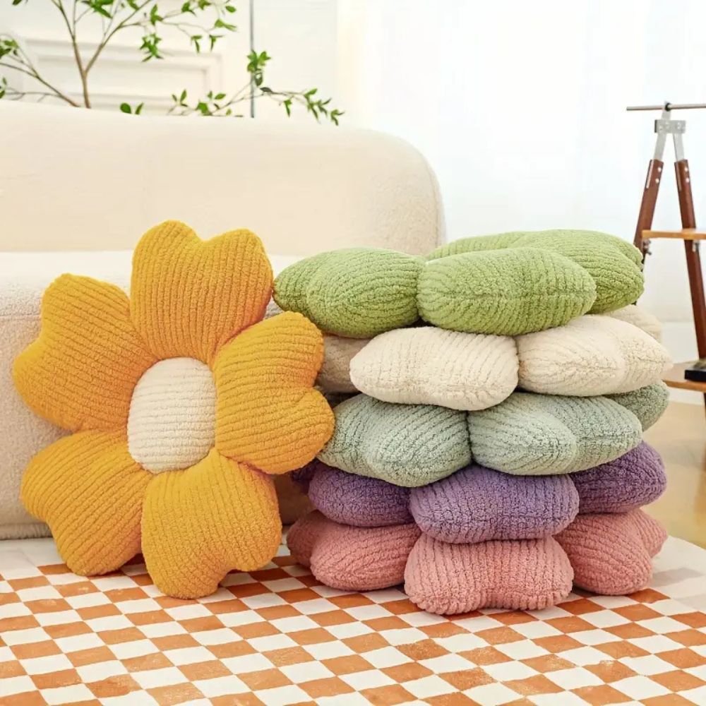 Flower-Shaped Decorative Cushion