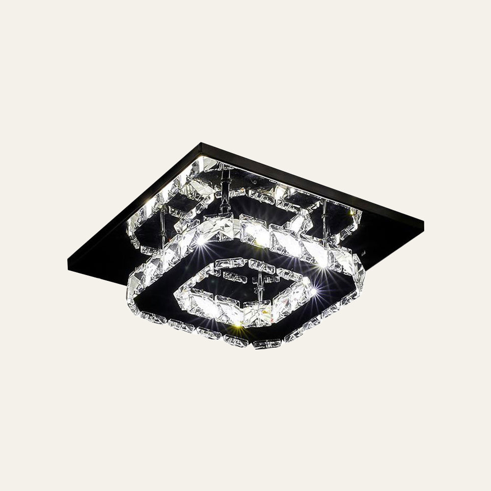 Crystal Flush Ceiling Light