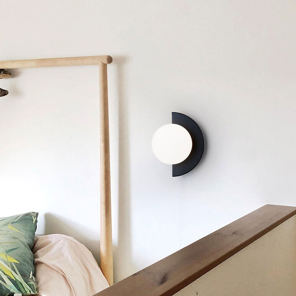 Modern Spherical Glass Wall Sconce