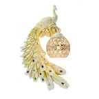 Peacock Crystal Ball Wall Sconce