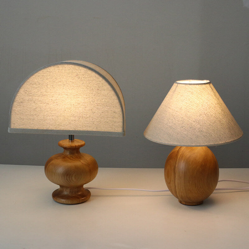 Japanese Wabi-Sabi Wood Table Lamp