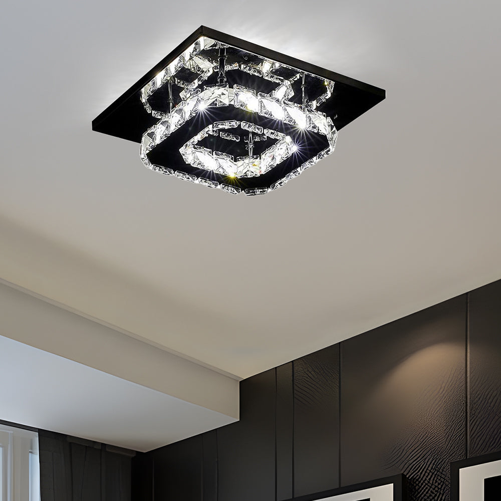 Crystal Flush Ceiling Light