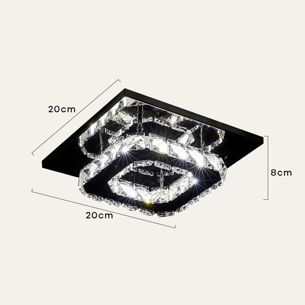Crystal Flush Ceiling Light