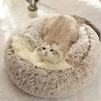 Hooded Faux Fur Pet Bed