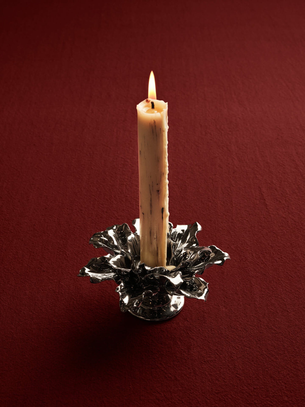 Holly Leaf Candle Holder
