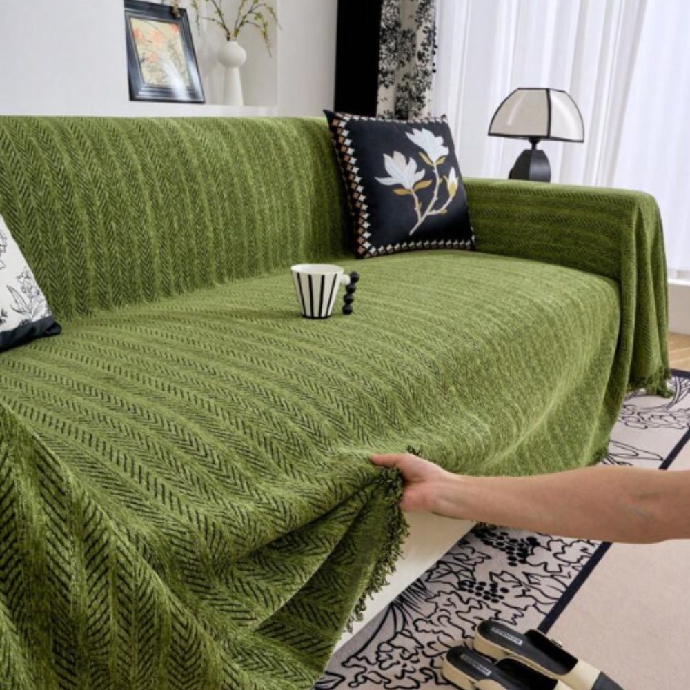 Herringbone Chenille Sofa Cover