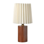 Korean Pleated Wood Table Lamp