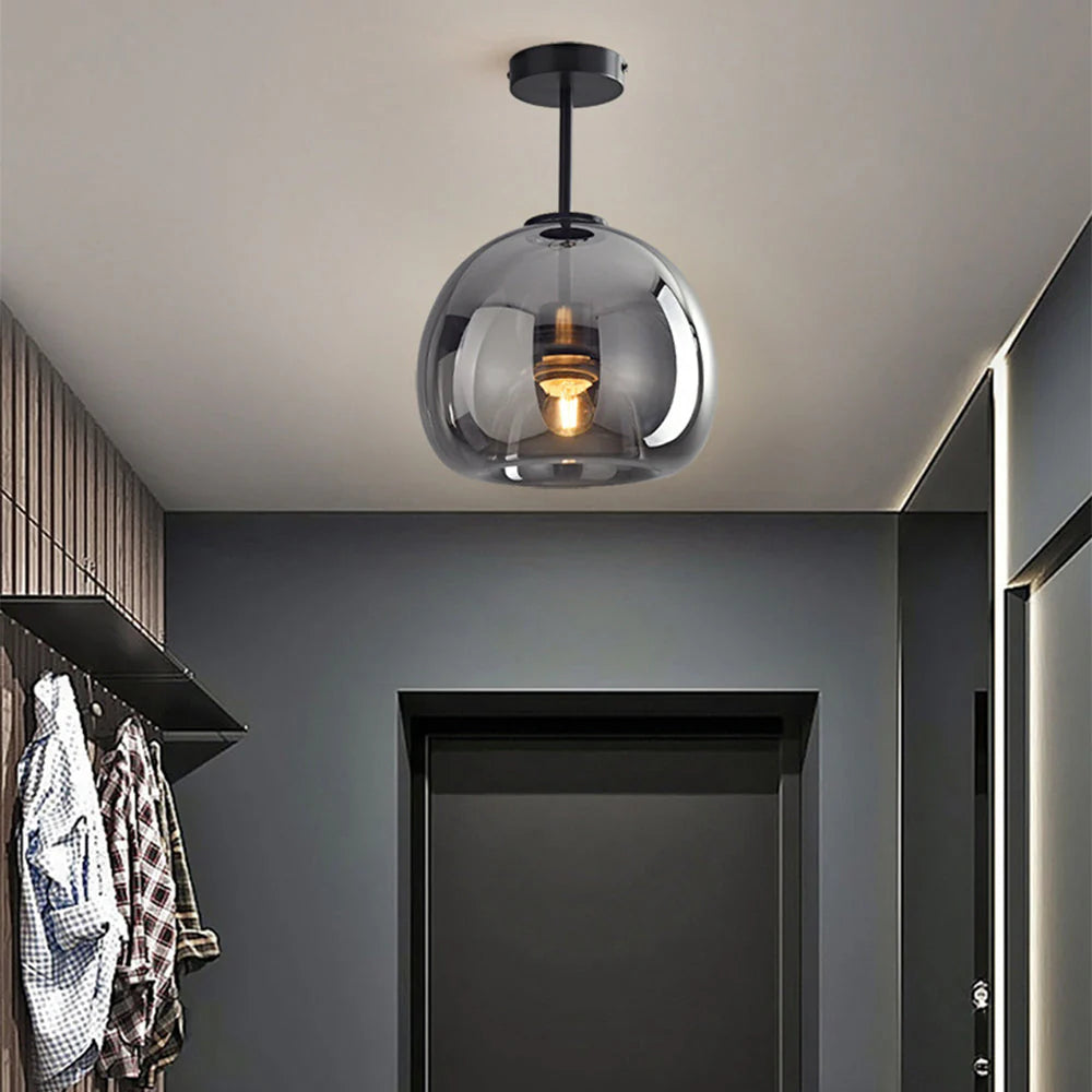 Glass Globe Ceiling Light