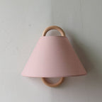 Wood Pleated Semi-Circle Wall Sconce